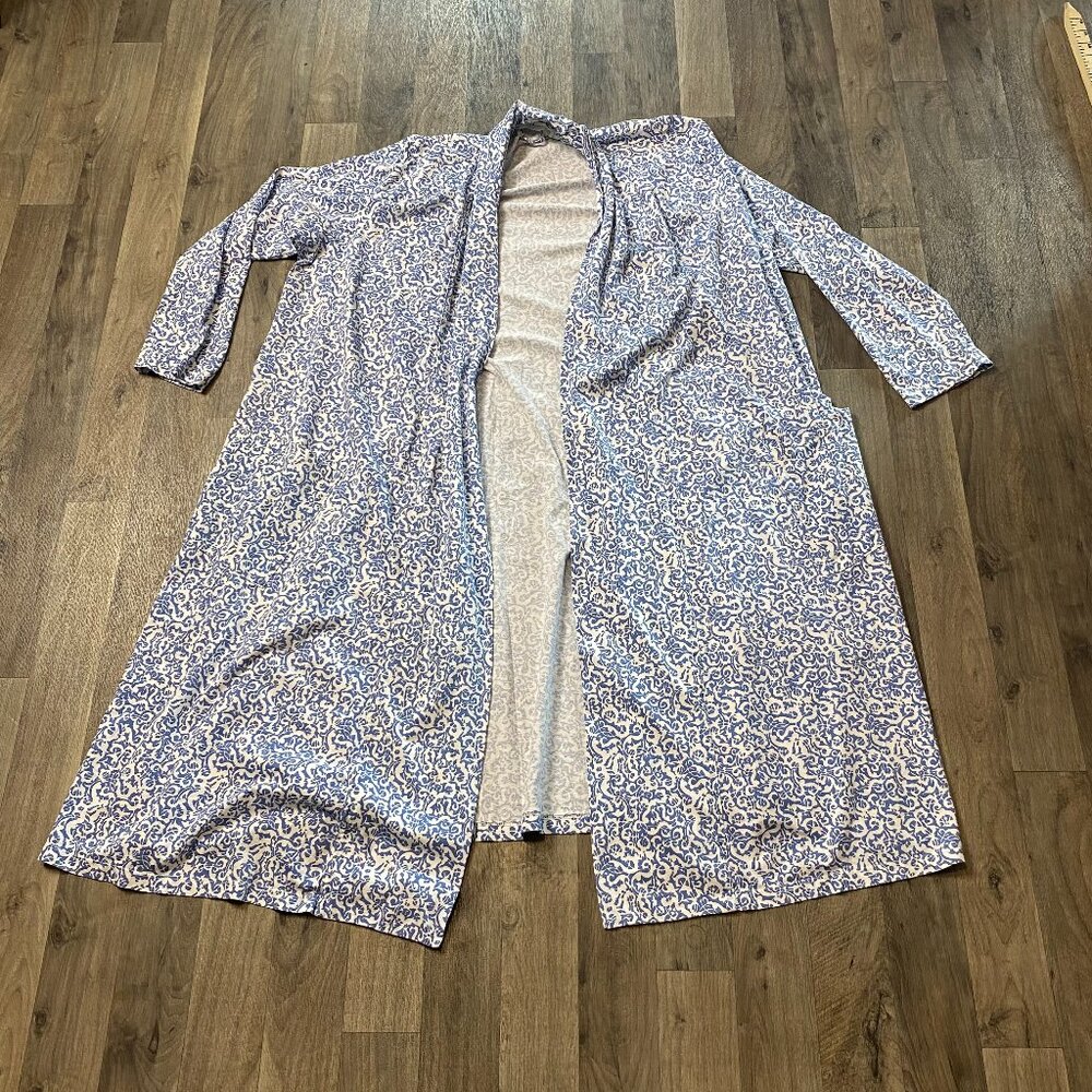 Peruvian Connection Blue Marrakech Robe Cardigan Size XL